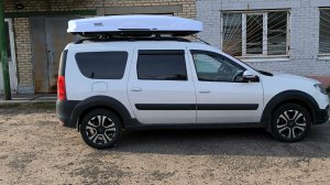 Автобокс багажник Way-box Shuttle 650 на Lada Largus