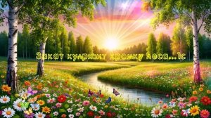 Закат кудрявит кромку леса...1с ВИДЕО ПЕСНЯ В ДУШУ