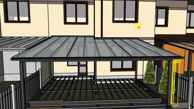 Терраса с прозрачной кровлей обзор