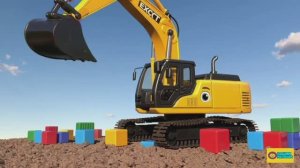 МУЛЬТИКИ ДЛЯ МАЛЫШЕЙ. Экскаватор копает яму. Весёлые ПЕСЕНКИ ДЛЯ ДЕТЕЙ.