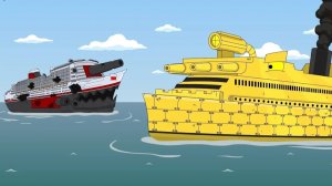 БИТВА ГИГАНТСКИХ КОРАБЛЕЙ - АНИМАЦИЯ