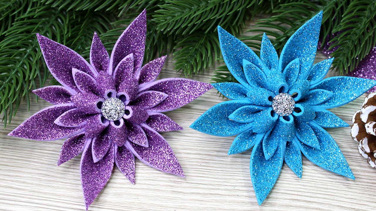 Как просто сделать снежинку своими руками. Мастер-класс снежинки из фоамирана смотреть онлайн