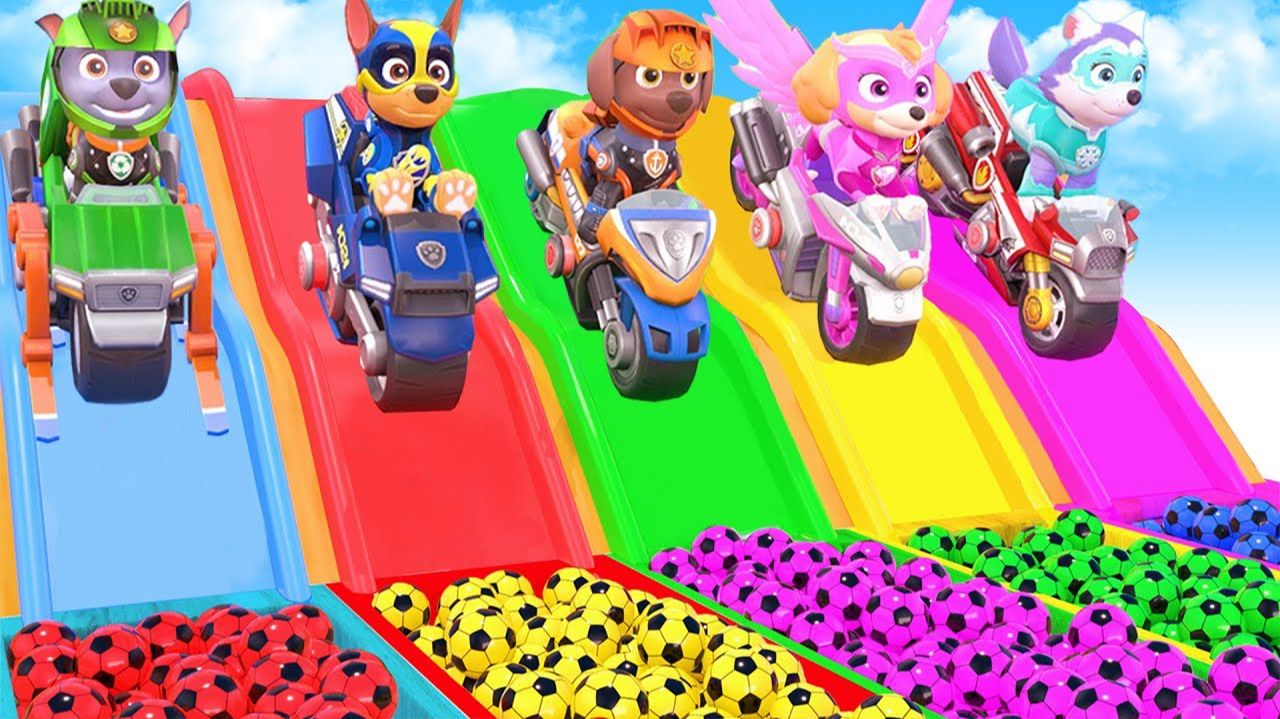 ЩЕНЯЧИЙ ПАТРУЛЬ ВЫПОЛНЯЮТ ТРЮКИ НА МОТОЦИКЛАХ. МУЛЬТИК ДЛЯ ДЕТЕЙ смотреть онлайн