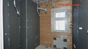 Санузел. Применение панелей в деревянном доме. Руспанель.
