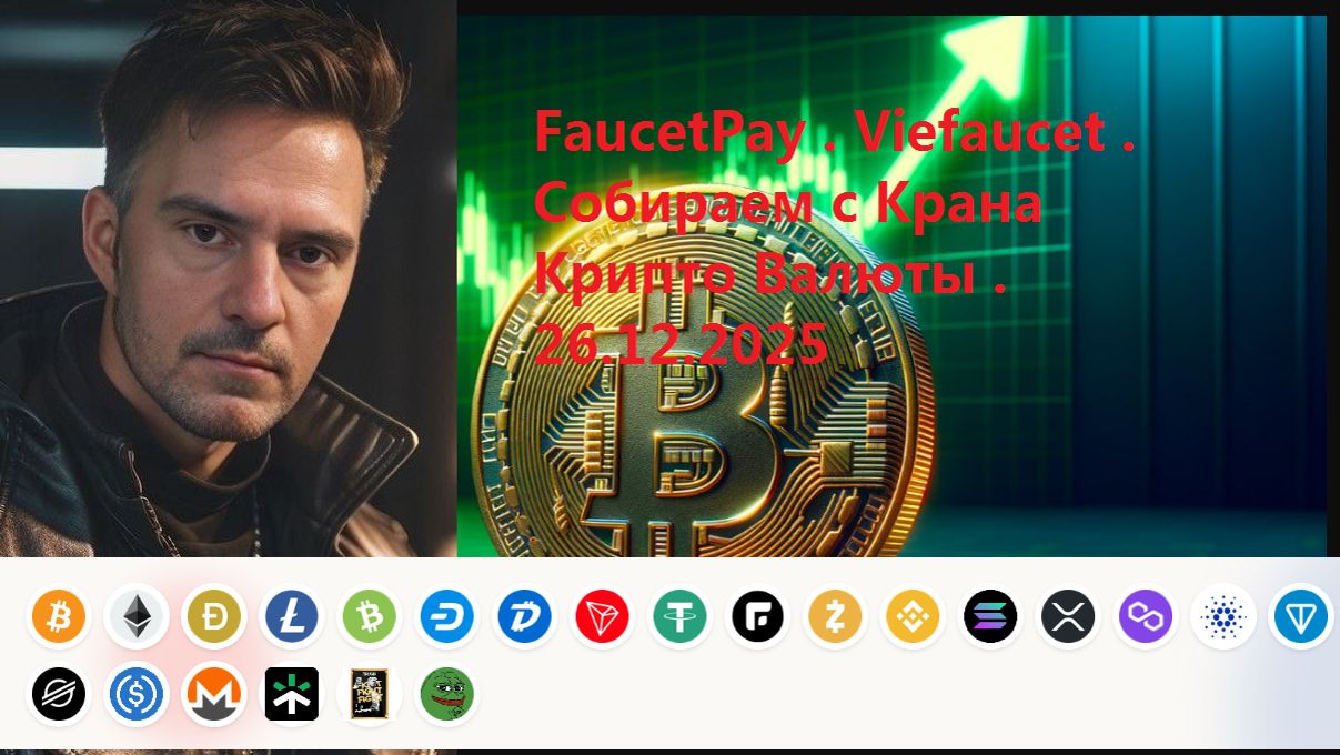 FaucetPay .Viefaucet.Собираем с Крана Крипто Валюты .26.12.2025