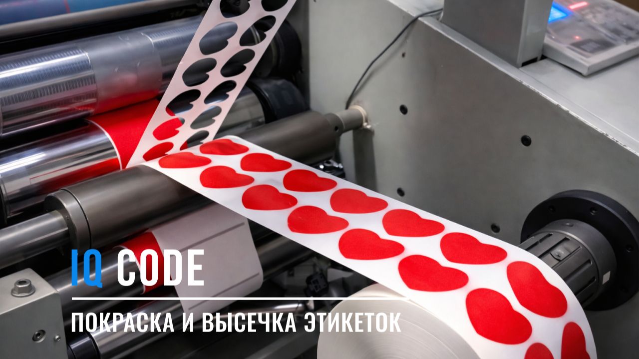 Покраска и высечка этикетки в форме сердца с печатью метки на обратной стороне смотреть онлайн
