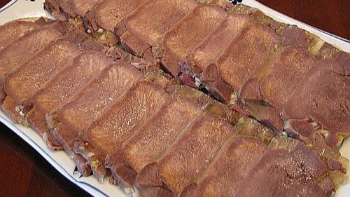 Соленый прессованный язык