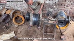 Удивительные навыки пакистанской мастерской по изготовлению колесных дисков для грузовиков- 🤯