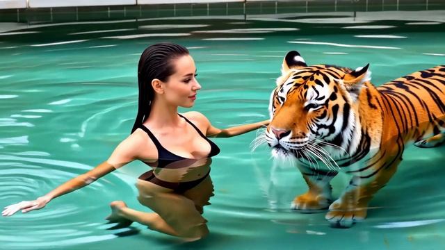 Купание с тигром смотреть онлайн