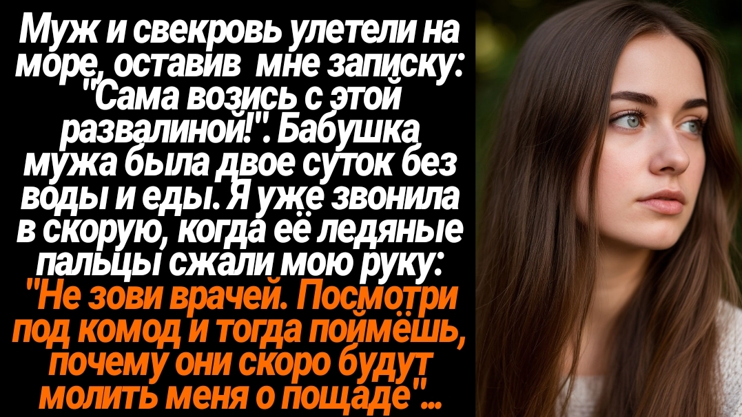 Жизненные Истории/Муж и свекровь улетели на море, оставив умирающую бабушку одну без еды и воды смотреть онлайн