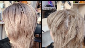 Окрашивание седых волос Капус 9/0+7/1+7/12