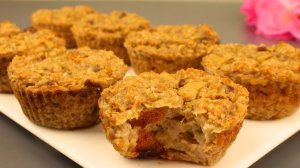 Яблочные кексы без муки и без сахара. Без масла!