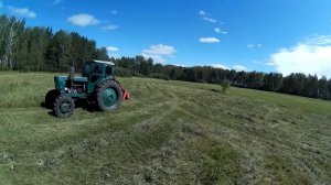 Продолжаем и заканчиваем сенокос. День под угрозой дождя.