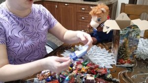 Подарили сладкие подарочки, давайте посмотрим вместе🌲❄🎅