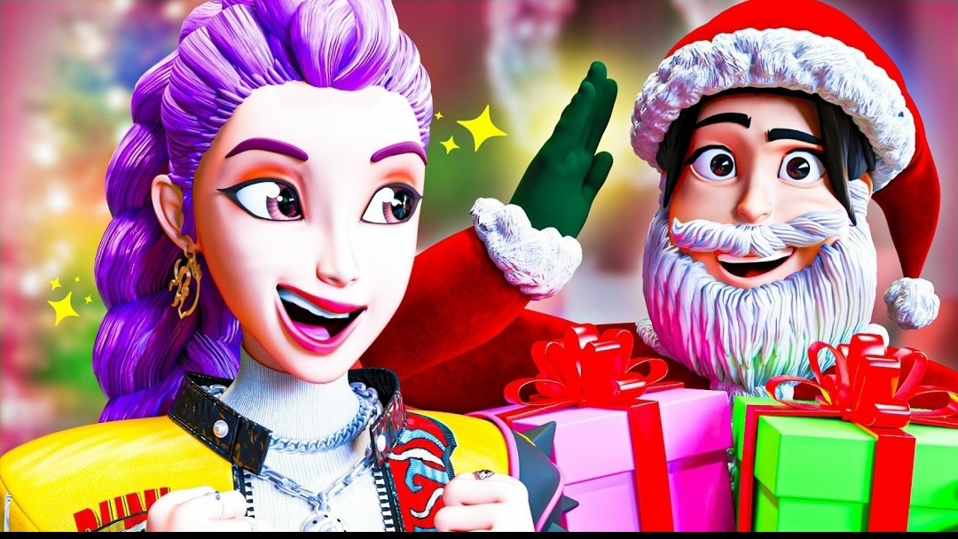 ХАНТРИКС, СЧАСТЛИВОГО РОЖДЕСТВА! Kpop Demon Hunters анимации смотреть онлайн