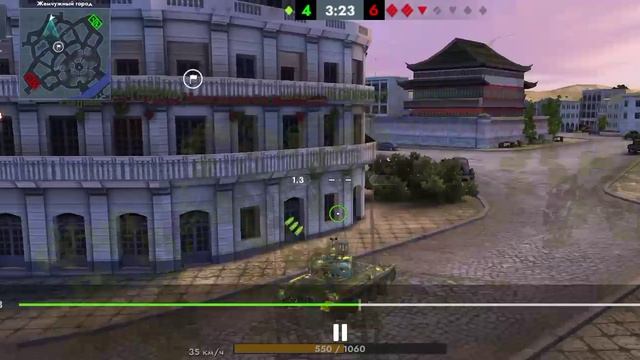 Танки Блиц АМХ 13-75 Повезло так повезло .