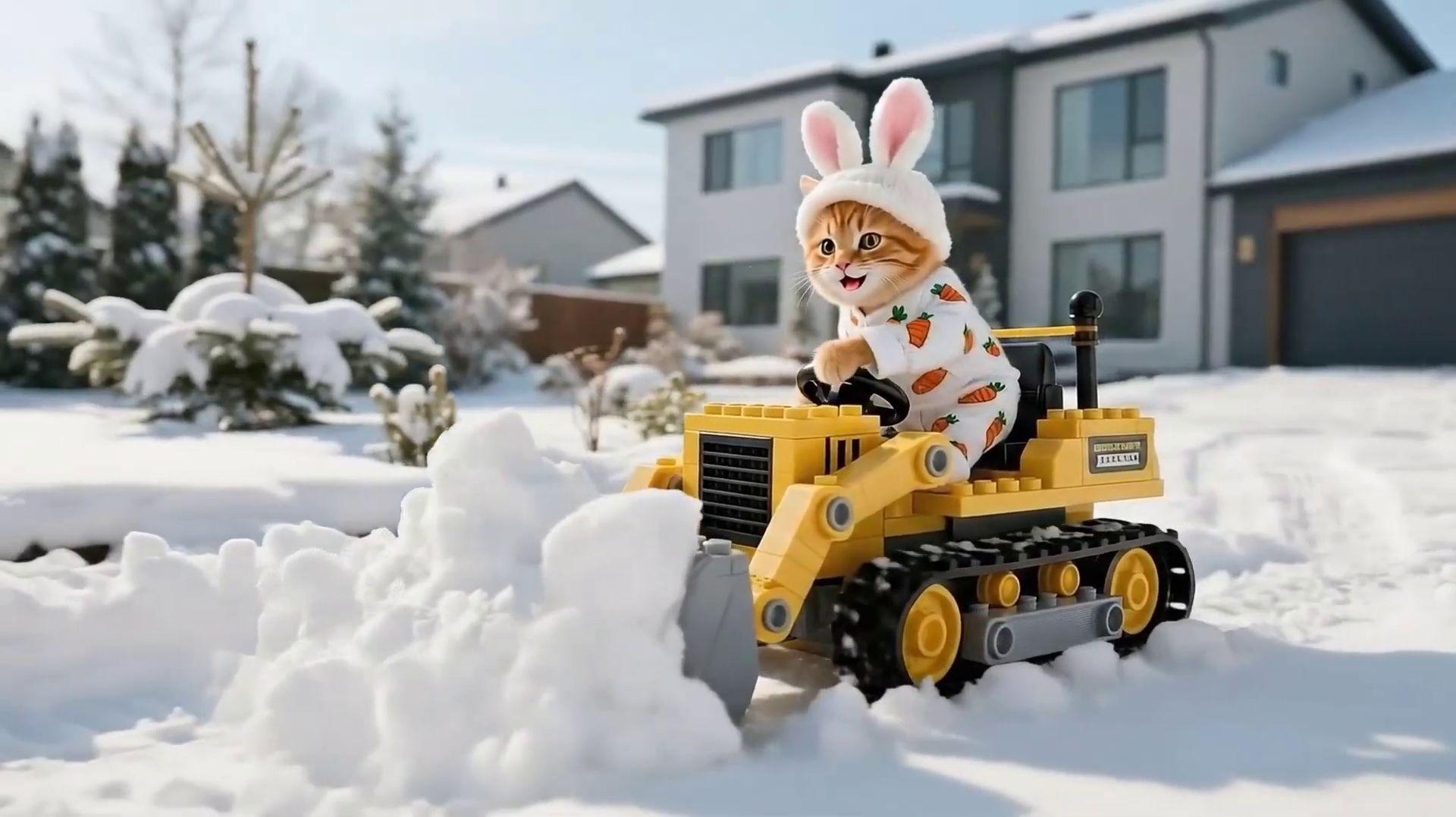 Как котики снег убирали смотреть онлайн