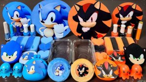 ASMR SONIC Синий и Черный Смешивают Быстрые Слаймы, Соник