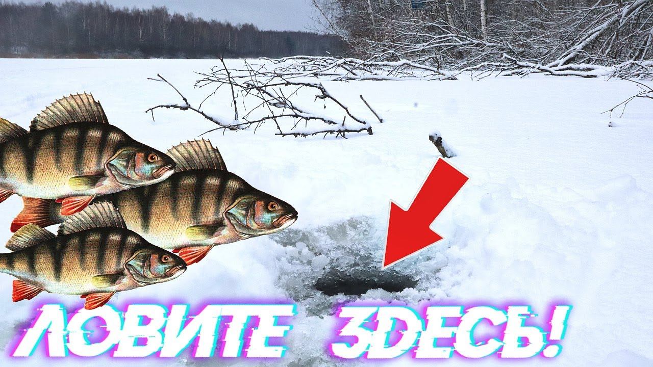 В таким местах в глухозимье полно окуня! Как ловить окуня в глухозимье? Окунь в феврале марте смотреть онлайн