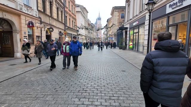 Волшебная рождественская ярмарка Кракова прогулка по городу 🎄✨ смотреть онлайн