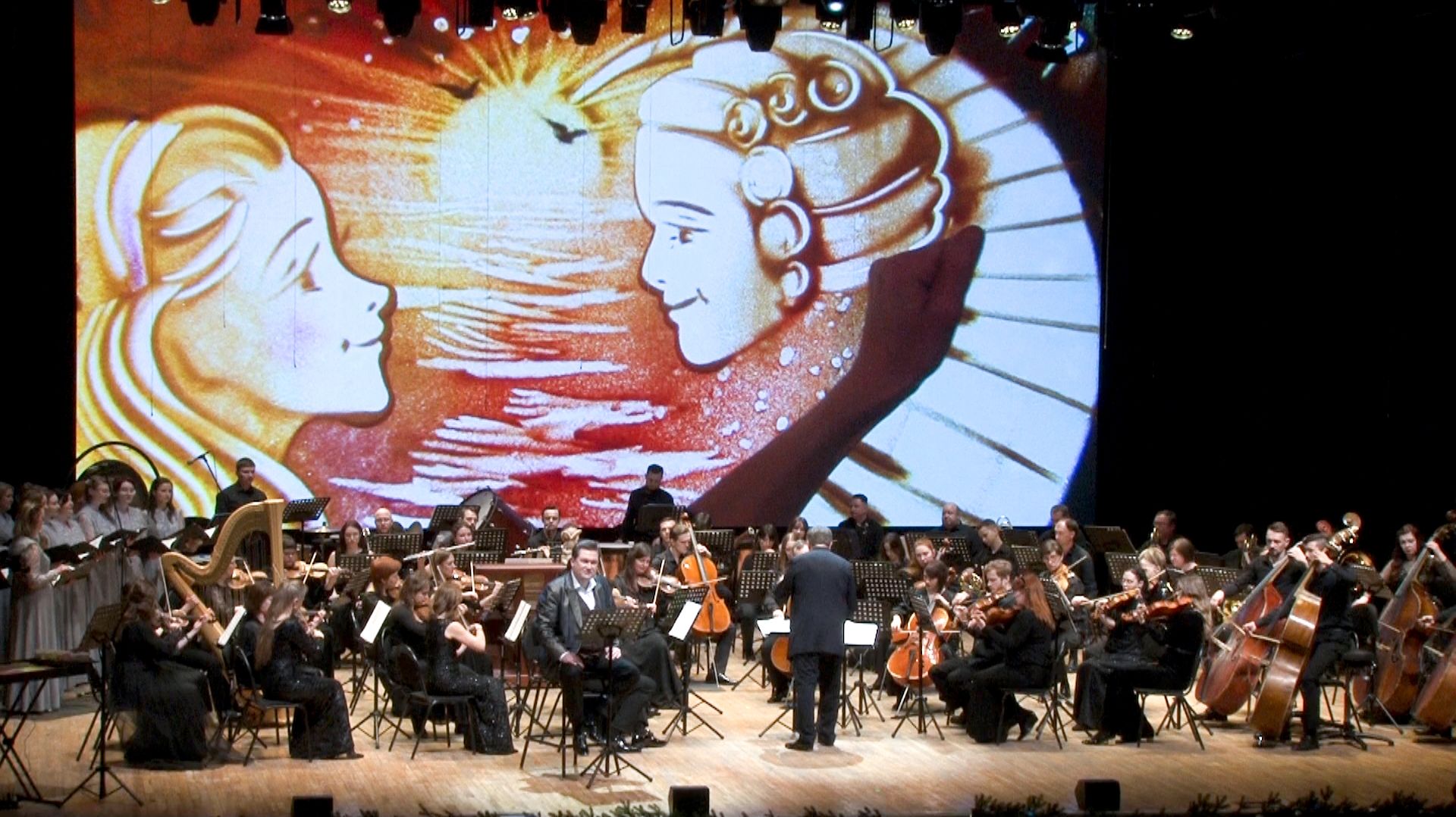 Рязанский оркестр представил новогоднего «Щелкунчика» с песочной анимацией смотреть онлайн