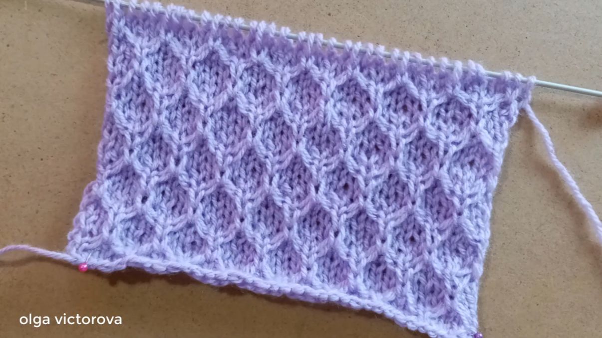 525 РЕЛЬЕФНЫЕ СОТЫ СПИЦАМИ Вязание Узоры спицами смотреть онлайн