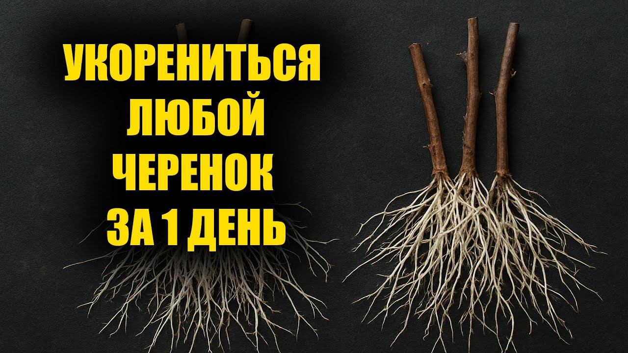 Корни лезут как бешеные! Лучший способ укоренить любой черенок, розы, виноград! смотреть онлайн