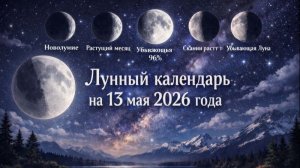 🌙 Лунный календарь на 13 мая 2026 года: энергия дня и внутренние ориентиры ✨