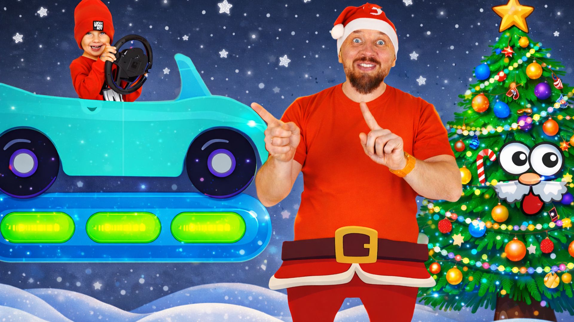 Новогодняя Песенка про Машинки - Левий Лев смотреть онлайн