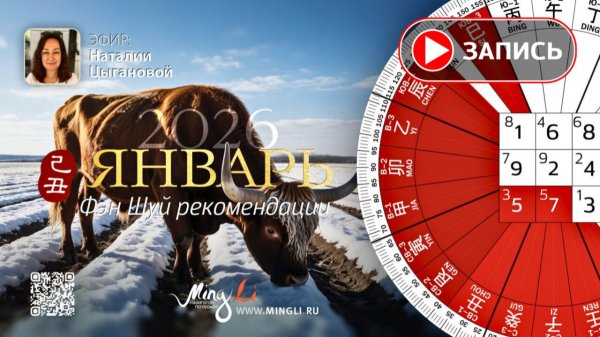 Фэн Шуй прогноз на Январь 2026