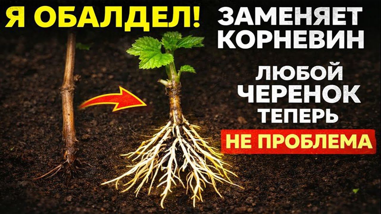 Я обалдел. Гениально и просто! Способ укоренения любых черенков без корневина Много корней за 1 день смотреть онлайн