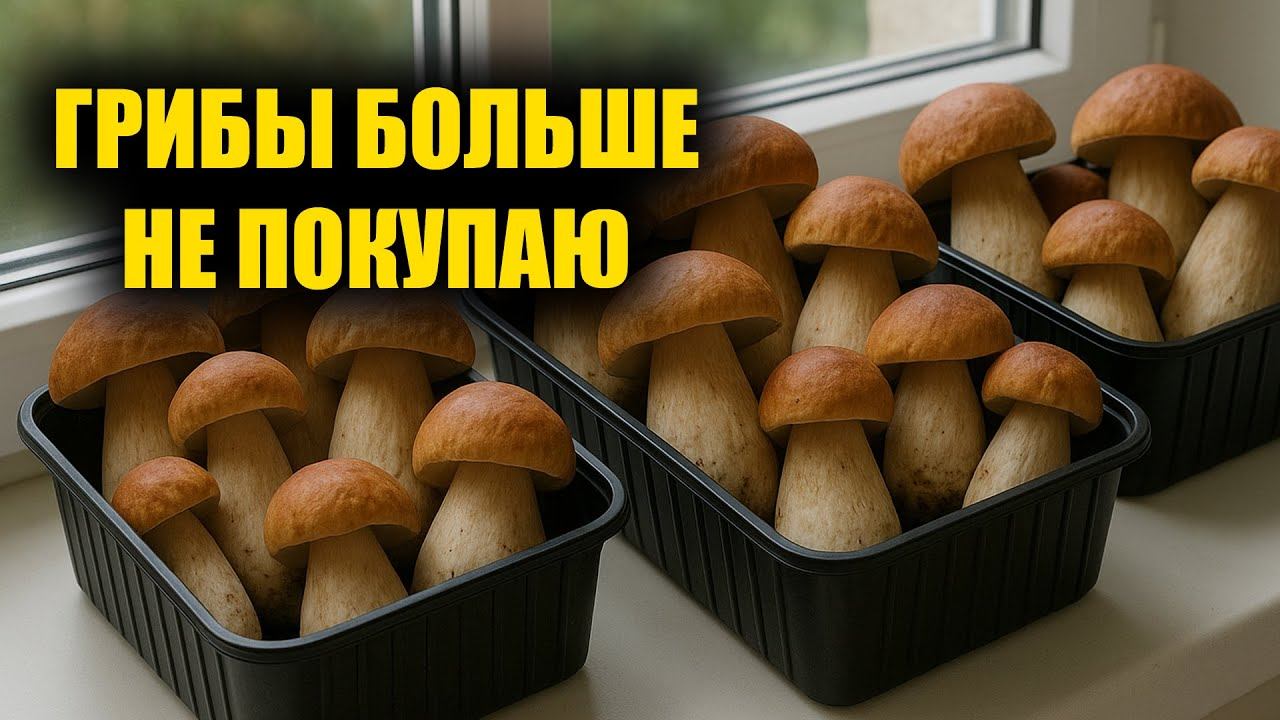 Как вырастить много белых грибов дома на подоконнике за 1 день смотреть онлайн