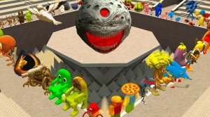 Spartan Kicking Vs All Italian Brainrot Memes with Evil MOON in gmod