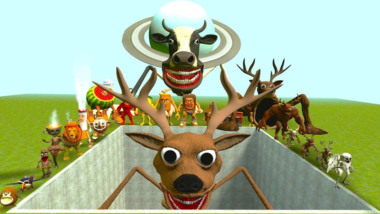 Female Cursed Giant Deer Tapes VS The Giant Pit With New Italian Memes & Lin Gang Melon