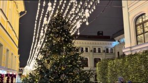 Новогоднее настроение Москвы 2026 вечерняя прогулка в праздничных огнях ✨🎆🏙️