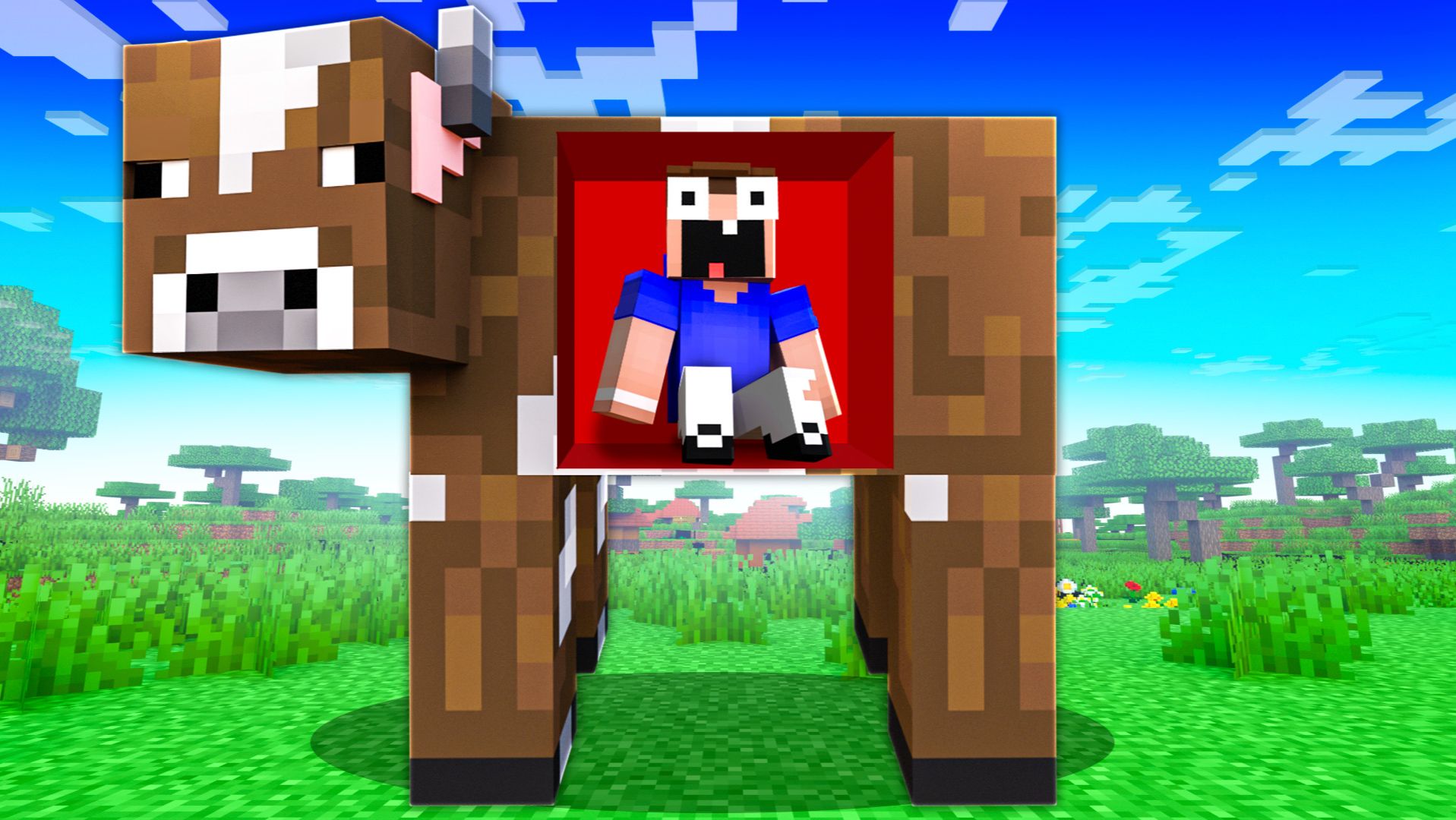 Я ПОПАЛ ВНУТРЬ КОРОВЫ! 😱 И ВОТ ЗАЧЕМ! МАЙНКРАФТ смотреть онлайн