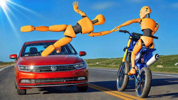 Аварии на мотоциклах и автомобилях #1 😱 | BeamNG.Drive|Бемиджи Драйв