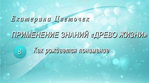 Применение знаний.  Как рождается понимание