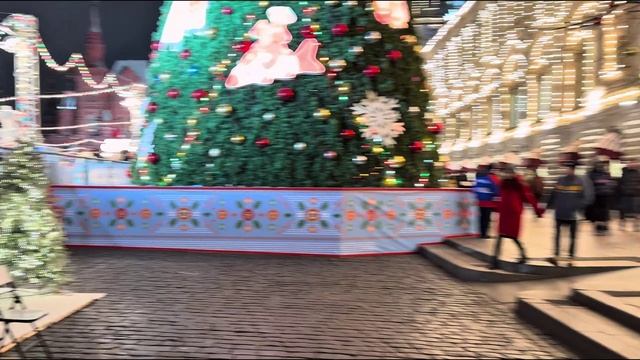 Рождественские огни Москвы 2026 зимняя ночная прогулка ❄️🎄✨ смотреть онлайн