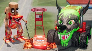 Мультик тачки Молния Маквин и Метр бегут страшного Зомби .  Портал не спасет ! Беги, Маквин!