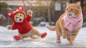 Мультики для детей, котики и зимние каникулы мультфильм, мультики про котиков, видео про котиков