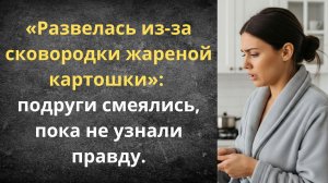Развод из-за сковородки жареной картошки | Истории из жизни