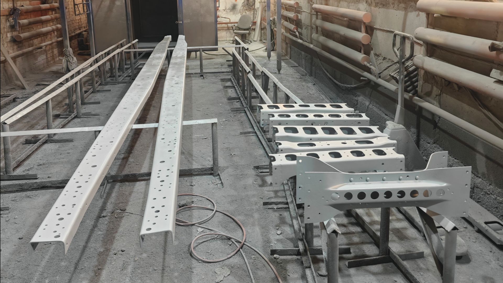 Пескоструйная обработка рамы Hino Ranger