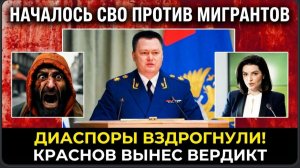 ДИАСПОРЫ ВЗДРОГНУЛИ! КРАСНОВ ВЫНЕС ВЕРДИКТ «НАЧАЛОСЬ СВО ПРОТИВ МИГРАНТОВ!