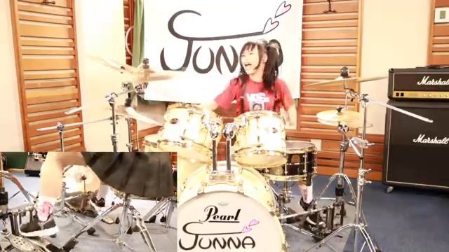 【 JUNNA 】Through The Fire And Flames DragonForce - Drum Cover смотреть онлайн