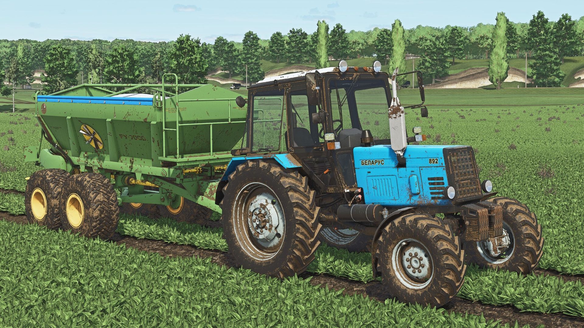 МТЗ-892 внесение удобрений. FS25 Сосновка смотреть онлайн