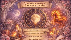 🌙 Лунный календарь на 18 мая 2026 года: энергия дня и внутренние подсказки ✨
