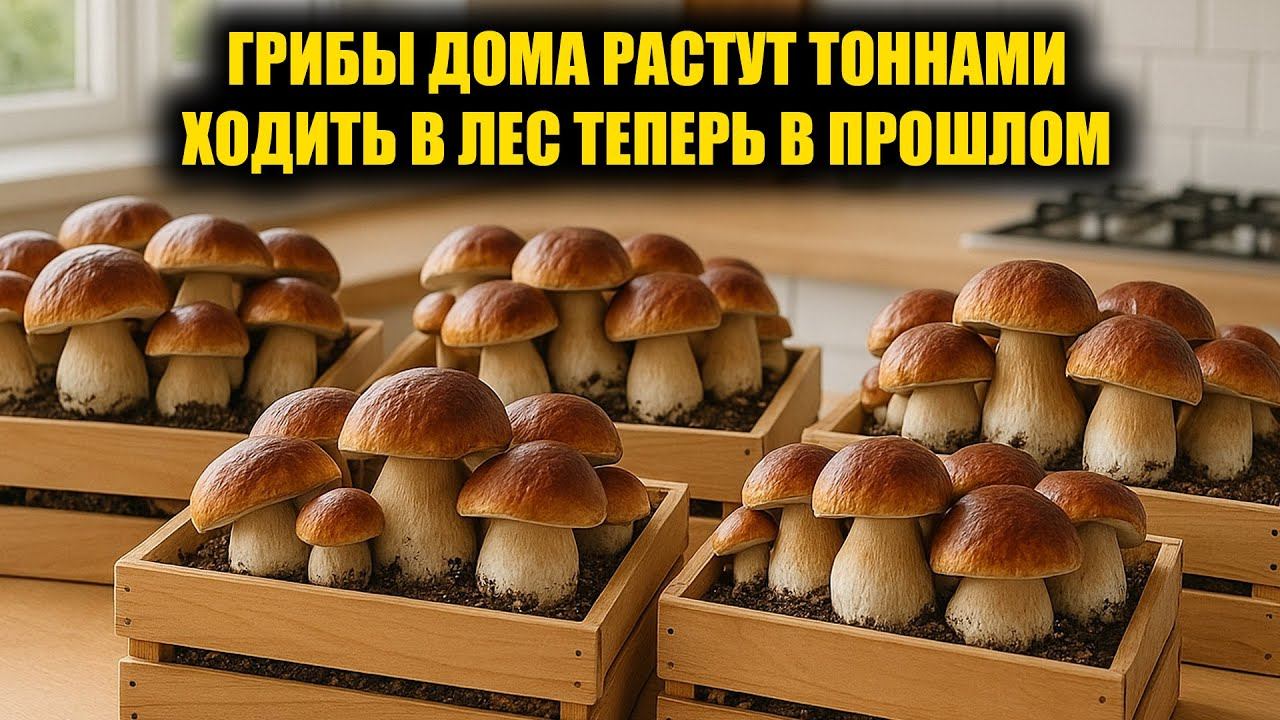 Как выращивать много белых грибов и шампиньонов дома на подоконнике смотреть онлайн