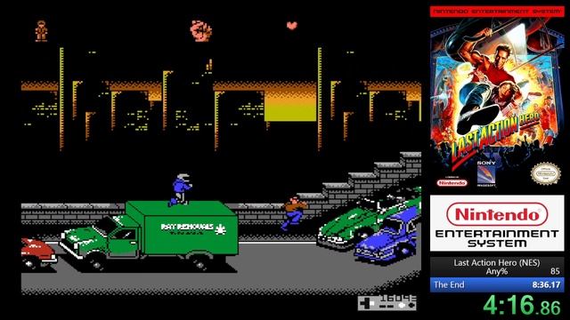 Last Action Hero (NES) Speedrun In 8m 18s 900ms