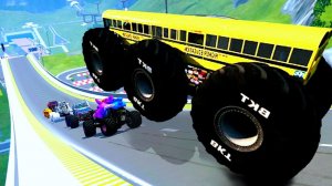 МУЛЬТИКИ ПРО МАШИНКИ Эпические прыжки и столкновения на скоростном монстр-траке Beamng Drive #119